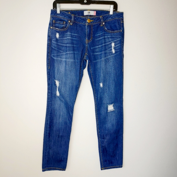 CAbi Denim - Cabi Slim Boyfriend Denim Jeans Distressed Size 4